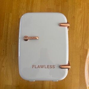 Flawless White Mini Fridge with Rose Gold Accents